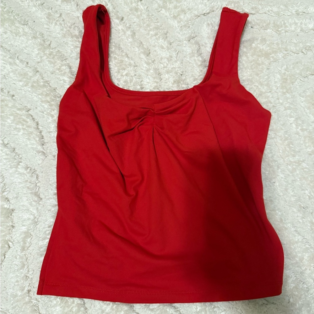 Red Sleeveless Women's Top